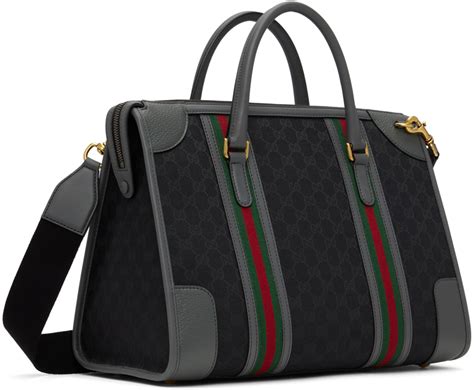 bauletto gucci 2021|Gucci: Black & Gray Bauletto Duffle Bag .